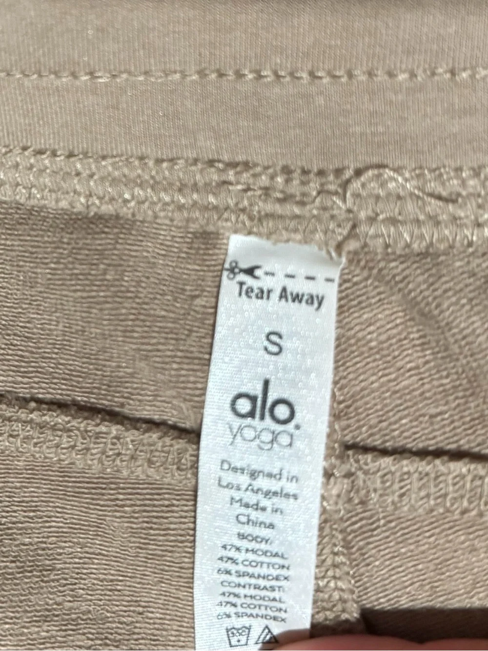 Alo Yoga Urban Moto Jogger Sweatpants - Size S - Gravel/Taupe